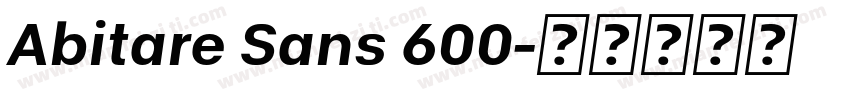 Abitare Sans 600字体转换